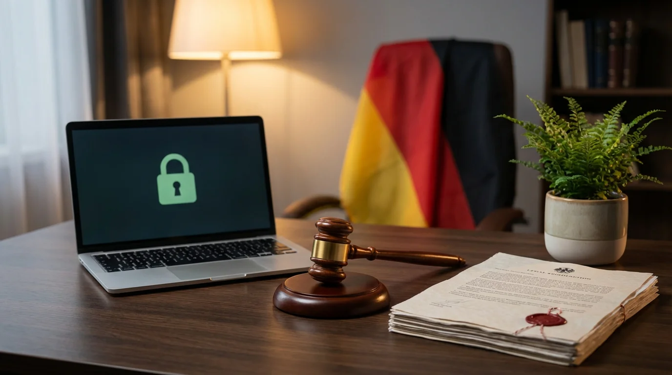 Deutsche Flagge und Sicherheitssymbolik für reguliertes Esport-Wetten in Deutschland